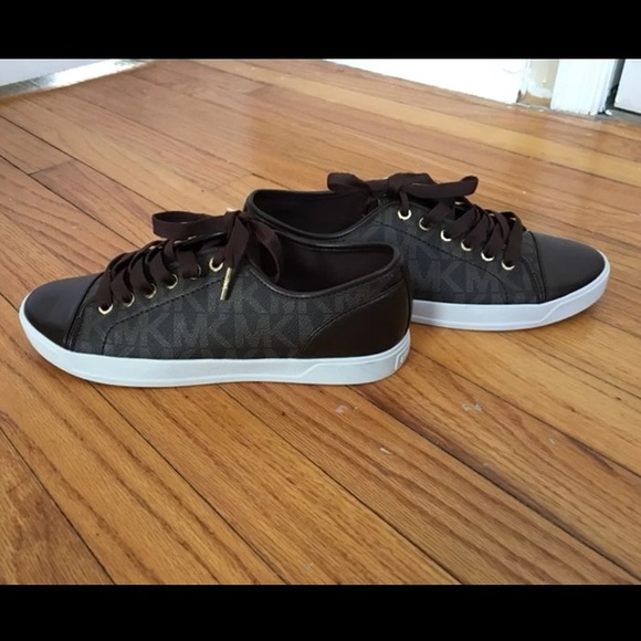 Michael Kors Dark Brown and Black Sneakers - Picture 1 of 5
